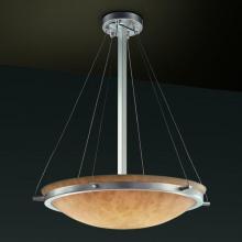 Justice Design Group CLD-9692-35-MBLK-LED-5000 - 24" Round Pendant Bowl w/ Ring