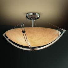 Justice Design Group CLD-9712-35-NCKL-LED-5000 - 24" Semi-Flush Bowl w/ Crossbar