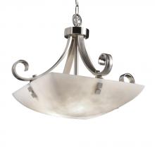 Justice Design Group CLD-9741-35-NCKL-F3-LED-3000 - 18" Pendant Bowl - Scrolls w/ Finials