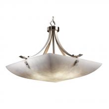 Justice Design Group CLD-9752-25-NCKL-F2-LED-5000 - 24" Pendant Bowl - Flat Bars w/ Finials