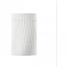 Justice Design Group CER-2285W-WHT-LED1-1000 - Small LED Cactus Cylinder - Open Top & Bottom (Outdoor)