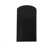 Justice Design Group CER-5745-BKMT - Large ADA Pleated Cylinder Wall Sconce