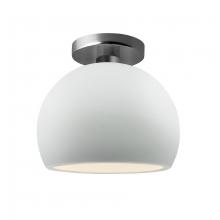 Justice Design Group CER-6350-WTWT-NCKL - Small Globe Semi-Flush