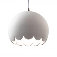 Justice Design Group CER-6470-BIS-NCKL-WTCD - Scallop Pendant