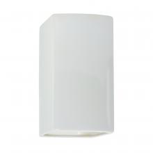 Justice Design Group CER-5910W-WHT-LED1-1000 - Small ADA LED Rectangle - Closed Top (Outdoor)