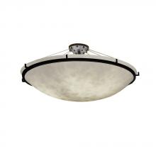 Justice Design Group CLD-9687-35-DBRZ-LED6-6000 - 48" LED Semi-Flush Bowl w/ Ring