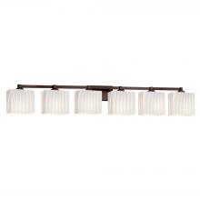 Justice Design Group FSN-8436-55-RBON-DBRZ - Regency 6-Light Bath Bar