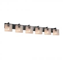 Justice Design Group FSN-8926-30-SEED-MBLK - Modular 6-Light Bath Bar