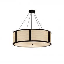 Justice Design Group PNA-9547-WAVE-MBLK - Tribeca 48" Drum Pendant