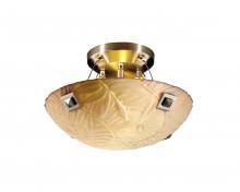 Justice Design Group PNA-9650-35-BMBO-NCKL-F4-LED2-2000 - 14" LED Semi-Flush Bowl w/ Finials