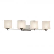 Justice Design Group POR-8444-30-PLET-NCKL - Era 4-Light Bath Bar