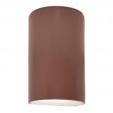 Justice Design Group CER-5260W-CLAY - Large ADA Cylinder - Closed Top (Outdoor)