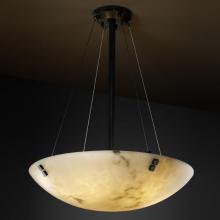 Justice Design Group FAL-9661-35-MBLK-F6-LED-3000 - 18" Pendant Bowl w/ Concentric Circles Finials