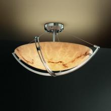 Justice Design Group FAL-9711-35-MBLK-LED-3000 - 18" Semi-Flush Bowl w/ Crossbar