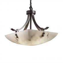 Justice Design Group FAL-9751-25-DBRZ-F1-LED-3000 - 18" Pendant Bowl - Flat Bars w/ Finials