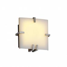 Justice Design Group FSN-5550-OPAL-DBRZ-LED-1000 - Clips Square Wall Sconce (ADA)