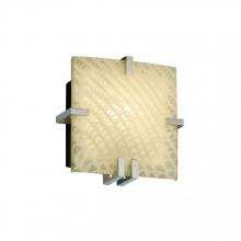 Justice Design Group FSN-5550-WEVE-MBLK-LED-1000 - Clips Square Wall Sconce (ADA)