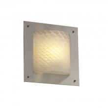 Justice Design Group FSN-5561-WEVE-NCKL-LED-1000 - Framed Square 4-Sided Wall Sconce (ADA)