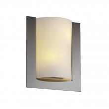 Justice Design Group FSN-5562-OPAL-MBLK-LED-2000 - Framed Rectangle 3-Sided Wall Sconce (ADA)