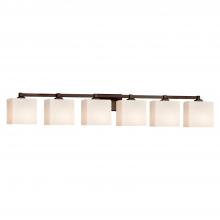 Justice Design Group FSN-8436-55-OPAL-DBRZ - Regency 6-Light Bath Bar