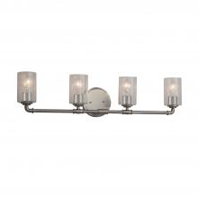 Justice Design Group FSN-8464-10-SEED-NCKL - Bronx 4-Light Bath Bar