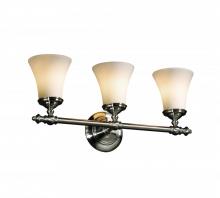 Justice Design Group FSN-8523-20-OPAL-CROM - Tradition 3-Light Bath Bar