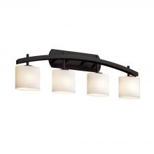 Justice Design Group FSN-8594-15-OPAL-MBLK - Archway 4-Light Bath Bar