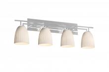 Justice Design Group FSN-8704-10-MROR-MBLK - Aero 4-Light Bath Bar