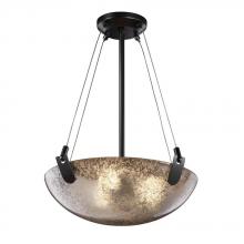 Justice Design Group FSN-9621-35-MROR-DBRZ-LED-3000 - 18" Pendant Bowl w/ U-Clips