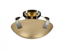 Justice Design Group FSN-9630-25-WEVE-NCKL-LED-2000 - 14" Semi-Flush Bowl w/ Tapered Clips