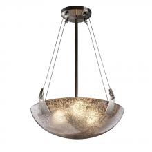 Justice Design Group FSN-9641-35-MROR-MBLK-LED-3000 - 18" Pendant Bowl w/ Tapered Clips