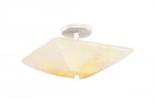 Justice Design Group FSN-9695-25-DROP-ABRS-LED-2000 - 14" Square Semi-Flush Bowl