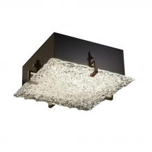 Justice Design Group GLA-5555-LACE-DBRZ-LED-2000 - Clips 12" Square Flush-Mount