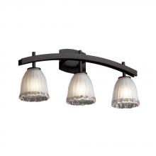 Justice Design Group GLA-8593-16-AMBR-MBLK - Archway 3-Light Bath Bar