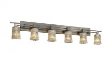 Justice Design Group GLA-8706-16-CLRT-MBLK - Aero 6-Light Bath Bar