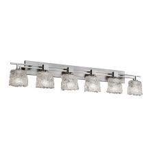 Justice Design Group GLA-8706-20-LACE-MBLK - Aero 6-Light Bath Bar