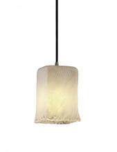 Justice Design Group GLA-8816-26-WHTW-NCKL-RIGID - Small 1-Light Pendant