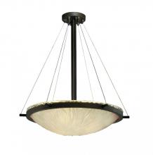 Justice Design Group GLA-9692-35-WTFR-DBRZ-LED-5000 - 24" Round Pendant Bowl w/ Ring