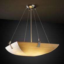 Justice Design Group PNA-9641-35-SAWT-NCKL-LED-3000 - 18" Pendant Bowl w/ Tapered Clips