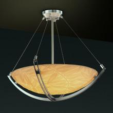 Justice Design Group PNA-9721-35-BMBO-NCKL-LED-3000 - 18" Pendant Bowl w/ Crossbar