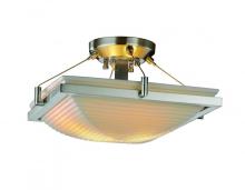 Justice Design Group PNA-9780-25-SAWT-NCKL-LED-2000 - 14" Square Semi-Flush Bowl w/ Ring