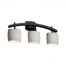 Justice Design Group POR-8593-10-WAVE-DBRZ - Archway 3-Light Bath Bar