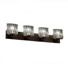 Justice Design Group WGL-8924-30-SWCB-NCKL - Modular 4-Light Bath Bar