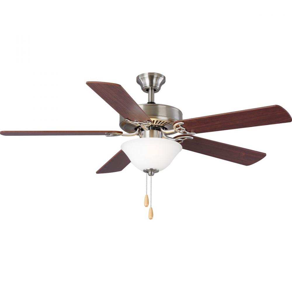 52IN 5 BLADE FAN W/ LGT KIT-SILVER NICKEL