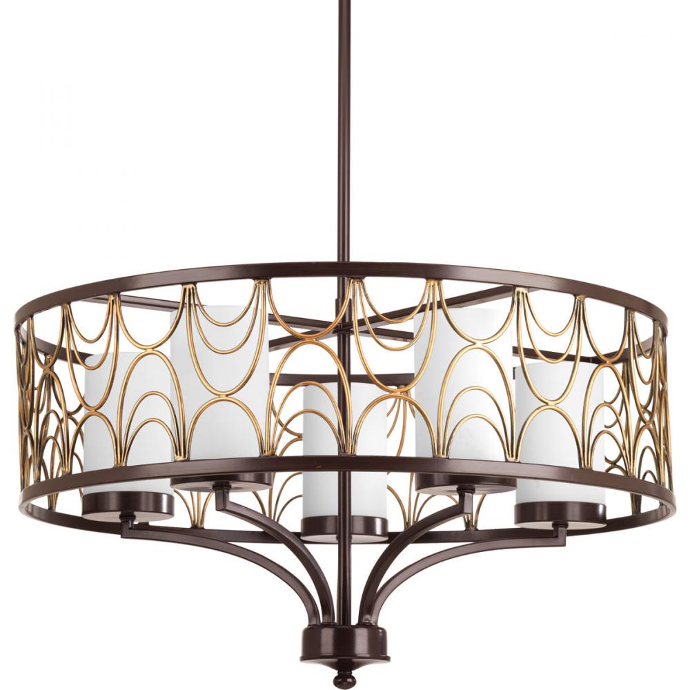 5 LIGHT MED CHANDELIER