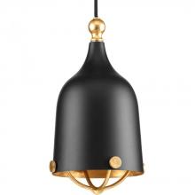 Progress P500032-031 - Era Collection One-Light Matte Black and Gold Global Pendant Light