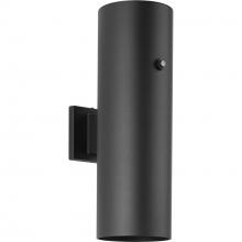 Progress P550104-031-30 - 6" Black LED Outdoor Aluminum Up/Down Wall Mount Cylinder with Photocell