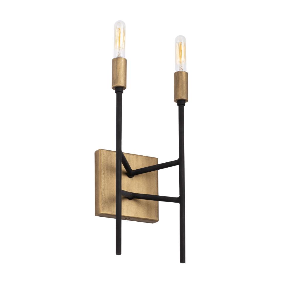 Bodie 2-Lt ADA Sconce - Havana Gold/Carbon