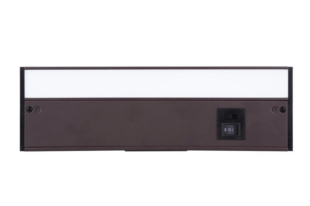 12" Under Cabinet LED Light Bar in Bronze (3-in-1 Adjustable Color Temperature)