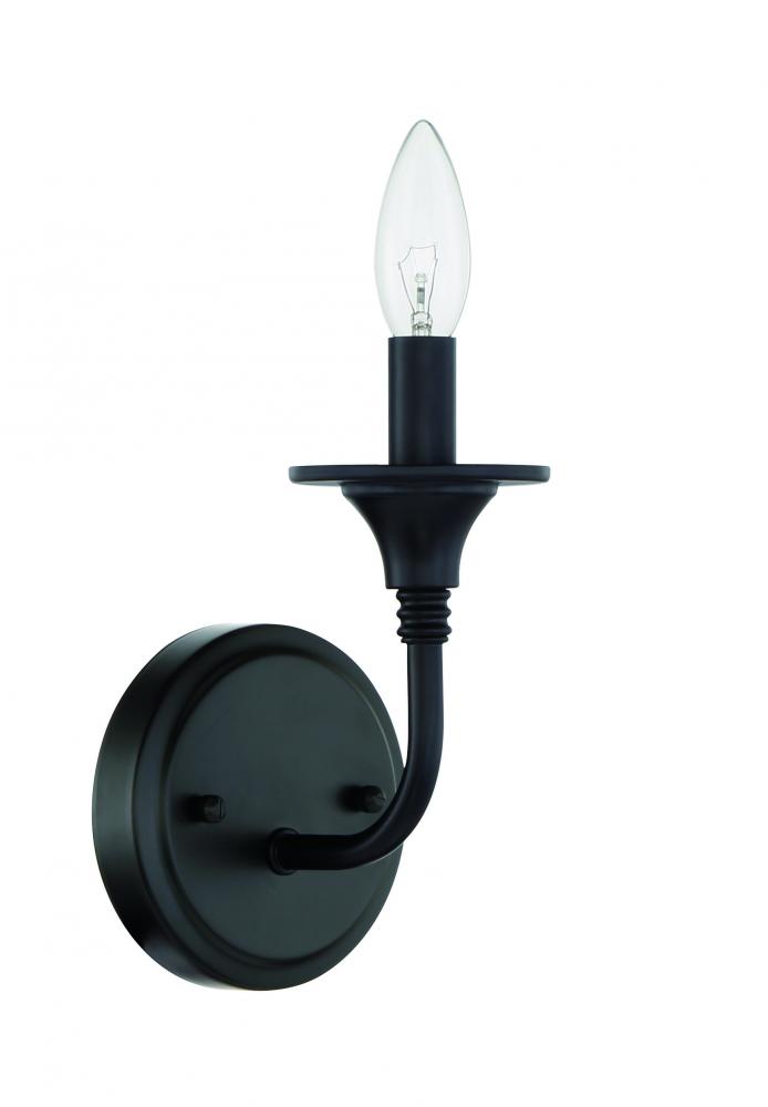 Jolenne 1 Light Wall Sconce in Flat Black